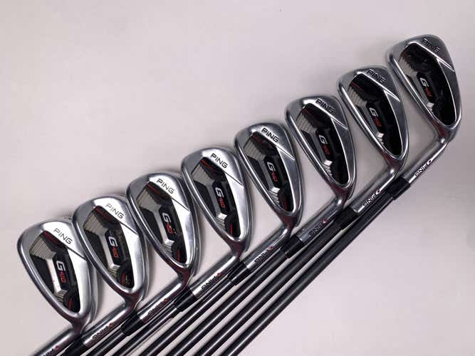 Ping G410 Iron Set 4-PW+AW Red Dot 1* Flat TFC 80i Lite Senior Graphite Mens RH