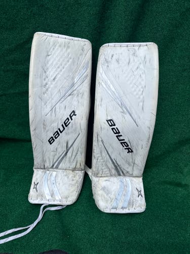 White Bauer Vapor 2X Pro Goalie Leg Pads (Used) | Senior Large