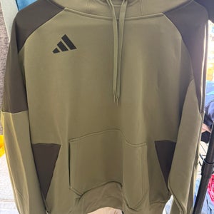 Adidas Hoodie Olive Green Size M - Like New