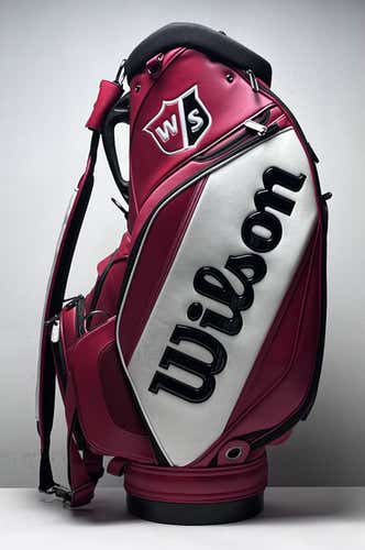 Wilson Tour Staff Bag Red 6-Way Divide Single Strap Golf Bag