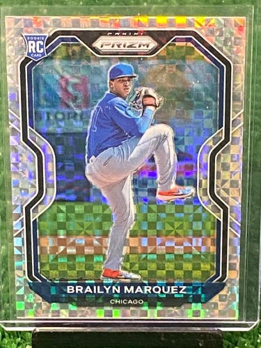 Brailyn Marquez Chicago Panini Checkerboard Prizm SP #'d 63/75 2021 #12 RC