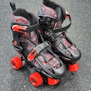 Used RollerDerby QUAD Junior Roller Quad Skates Black Adjustable 11849-S000041829