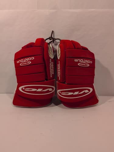 VIC Contour HG260 Hockey Gloves - Red - 15 inch