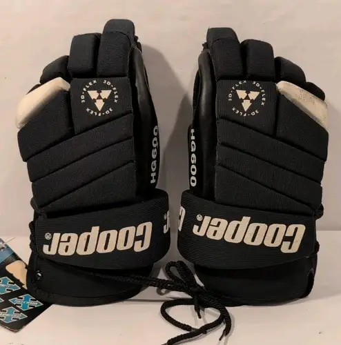 Cooper HG600 Hockey Gloves - Size 14 Inch - Black/White - VINTAGE