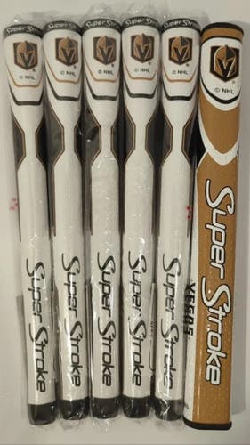 Super Stroke Vegas Golden Knights Golf Grip Set - 6 Count - 2.0 Mid Slim