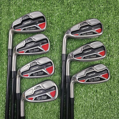 Tour Edge Hot Launch C523 Iron Set 5-PW AW 50g A Flex Senior Graphite Left +.75"