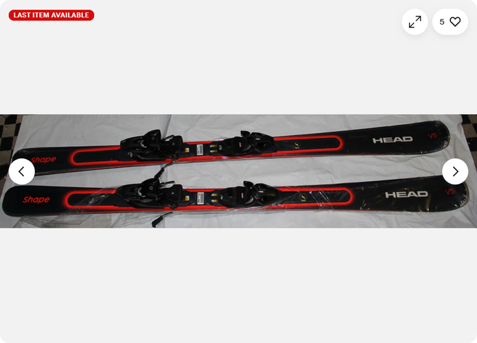 NEW Head Shape e-V5 Skis dbl/red / PRD 12 GW Bindings size adjustable NEW 156cm
