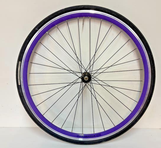 Amelia 32-Spoke Purple Aero Aluminum Bolt-On 700C Fixie Front Wheel Vittoria