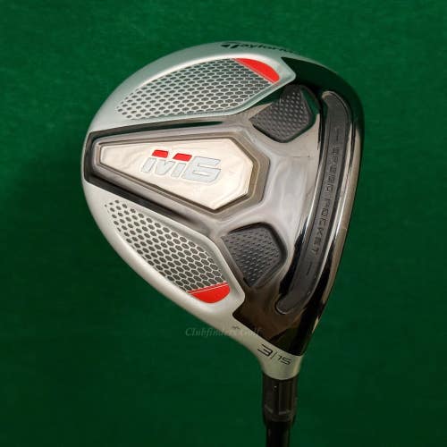 TaylorMade M6 15 Fairway 3 Wood Fujikura Atmos Red FW 6-S Graphite Stiff w/HC