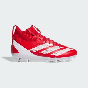 new youth size 2.5 Adidas Adizero Impact.2 K Football Cleats red/White IH5948 mahomes