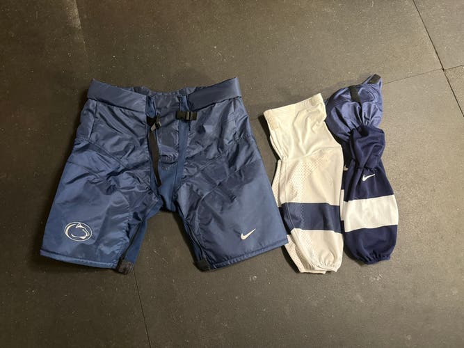 Penn State Bauer (Nike) girdle shell with Nike socks home and away