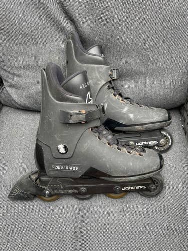 Vintage Rollerblade Lightning Black Inline Skates Men's Size US 8.5 EUR 42.5