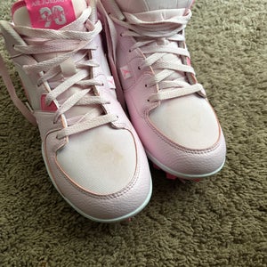 Pink Unisex Size M 11.0 (W 12.0) Adult Air Jordan Molded Cleats Cleats (New)