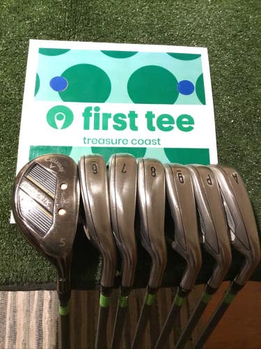 Callaway Mavrik Irons/Hybrid Set 5H, 6-PW-GW Regular Catalyst 65 Graphite (READ)