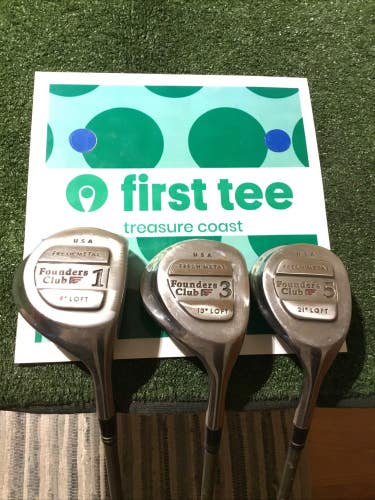 Founders Club Fresh Metal Woods Set (Driver, 3W, 5W) Titanium 480 X/S Graphite