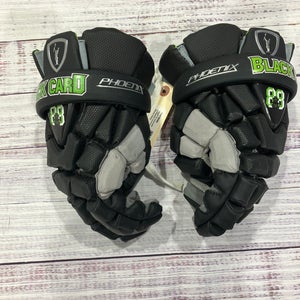Black 13" Adrenaline Phoenix Lacrosse Gloves (New)