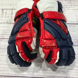 Blue 13" Maverik Max Lacrosse Gloves (Used)