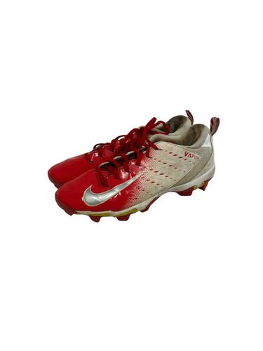 Used Nike VAPOR UNTOUCHABLE SHARK 3 Adult FB Cleats White And Red Senior 9 11692-S000154128