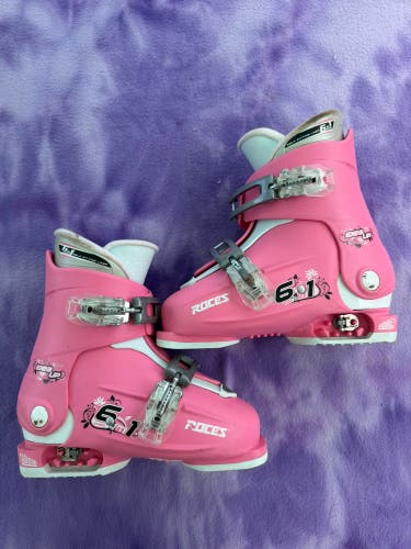 Kid's Roces Idea Up All Mountain Ski Boots Soft Flex (Used)