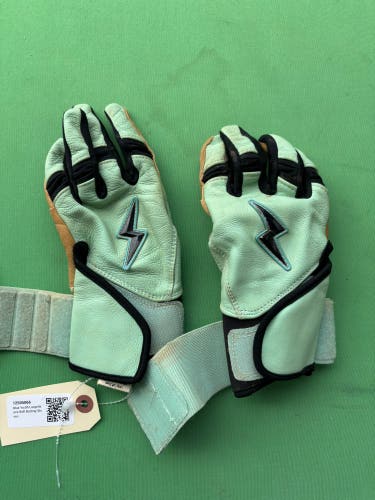 Green Youth Large Bruce Bolt Batting Gloves
