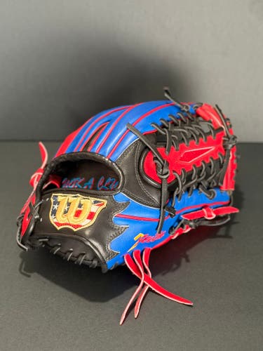 Rare Japanese Custom Wilson Staff Teddy DU model RH Infield Baseball Glove 11.75" (Used)