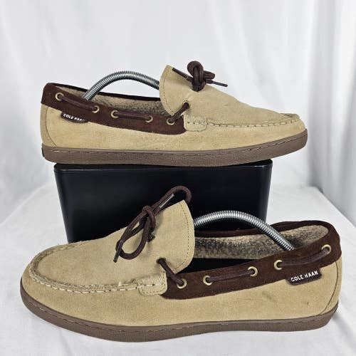 Men's Cole Haan Pinch Weekender Camp Moccasin Milkshake Suede Size 10.5