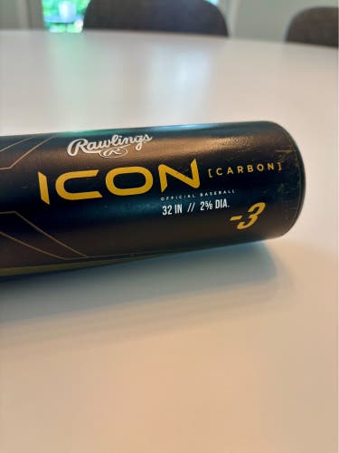 2023 Rawlings Icon Composite BBCOR Certified Bat (-3) 29 oz 32" (Used)