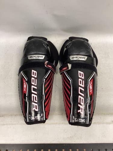 Used Bauer NSX SHINS Junior Shin Guards Black 11" 11851-S000049001