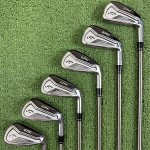 Callaway Epic Forged E19 Iron Set 6-PW AW Aerotech Steelfiber 90 F4 Stiff Flex