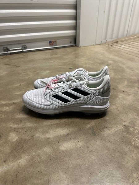 Adidas adizero Purehustle 3 TPU Fastpitch Cleats WHITE SILVER Size