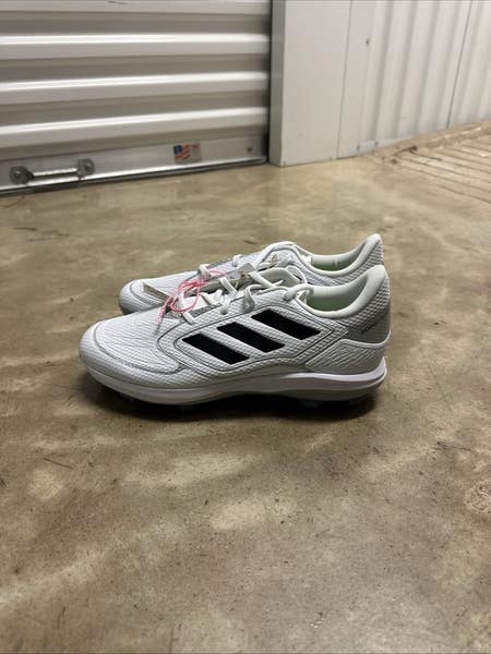 Adidas adizero Purehustle 3 TPU Fastpitch Cleats WHITE SILVER Size