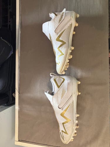 Adidas Freak Spark Youth Cleats - White/Gold - Size 3Y
