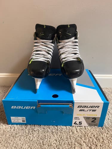 2024 Bauer Elite Hockey Goalie Skates Regular Width Size 4.5 (Used)
