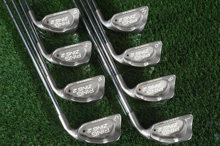 Ping Zing 2 Irons Set 3-PW Karsten JZ Stiff Flex Steel Shaft Black Dot RH ~ WOW!