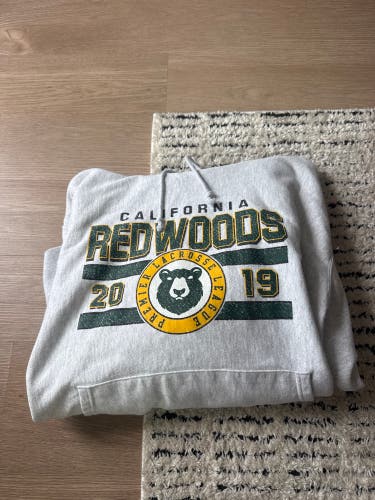 Redwoods Lacrosse Gray Adult Unisex XXL Champion Sweatshirt (barely worn)