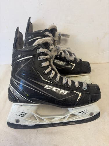 Black CCM Ribcor 70K Hockey Skates Regular Width Size 4.5 (Used)