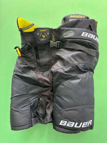 Black Junior Large Bauer Supreme Mach Hockey Pants
