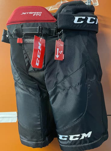 New CCM JetSpeed FT4 Hockey Pants Jr Large Black