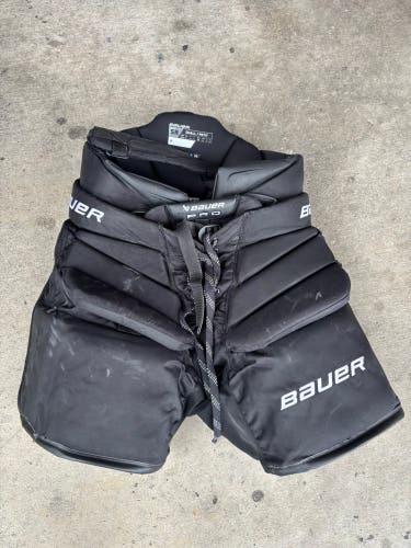 Black Senior Small Bauer Pro Hockey Goalie Pants