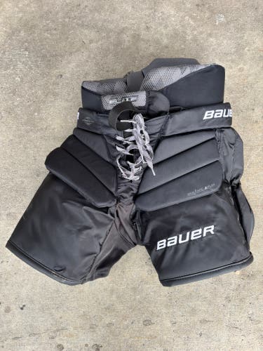 Black Senior Small Bauer Elite Hockey Goalie Pants