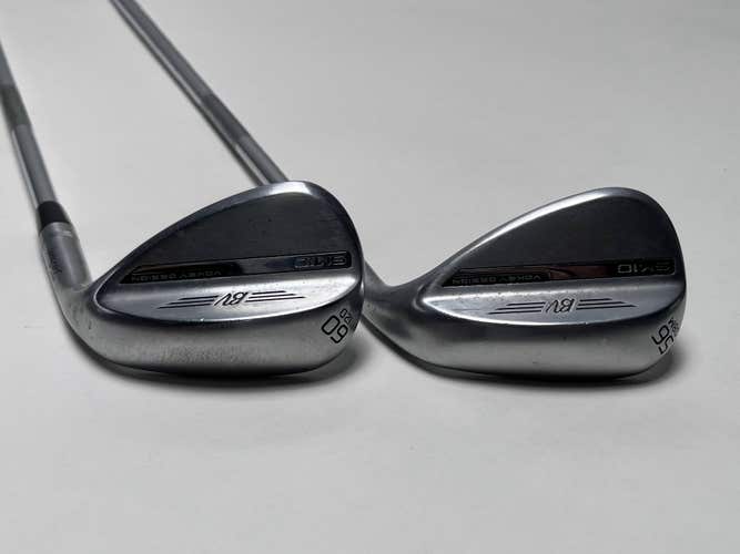 Titleist Vokey SM10 Tour Chrome Wedge Set 56* 8 60* 12 Vokey Wedge Steel Mens RH