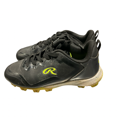 Used Rawlings BASEBALL CLEATS BB/SB Cleats Black Junior 02 11834-S000053886