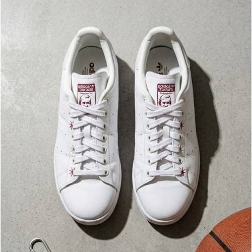 Adidas Stan Smith Tokyo Edition White Red Sneakers Women's 8.5 Vegan Leather