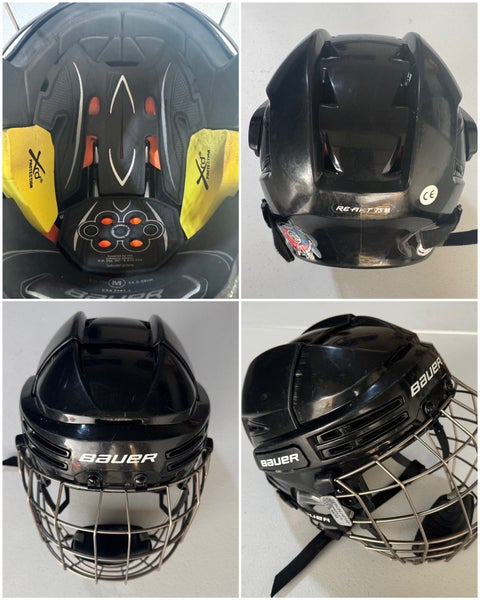 Medium Bauer Re-Akt 75 Helmet (Used) - With Cage
