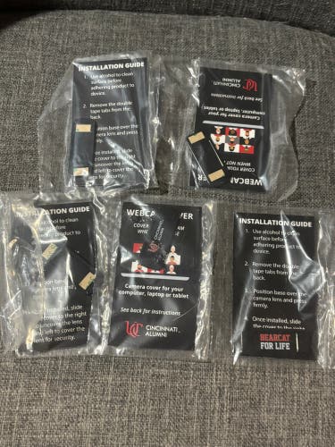 Web Cam Covers University of Cincinnati Alumni Lot of 5 New