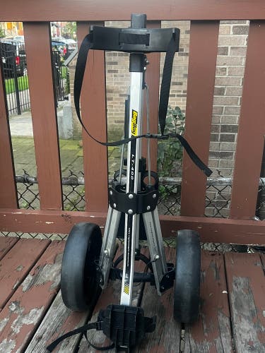 Bag Boy LT-400 Folding Golf Push Cart – Lightweight Aluminum – Excellent Condition