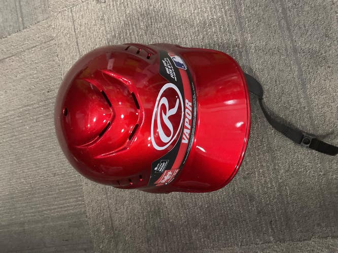 Used Rawlings VAPOR Batting Helmet No Mask Red One Size 11614-S000239988
