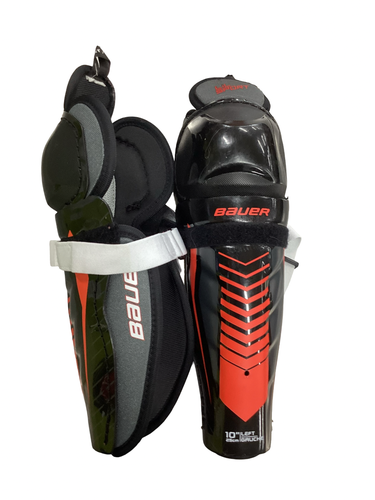 Used Bauer LIL SPORT Youth Shin Guards Black 10" 11613-S000185879