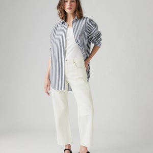 Levi's 501 Ankle Jeans Women's 30x27 White Cotton Mid Rise Straight Leg JAX1817