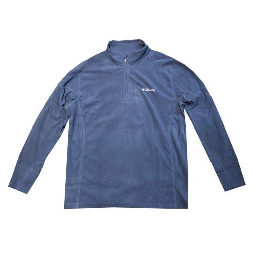 Columbia Pine Ridge Sweatshirt Men's XL Navy Blue Fleece Quarter-Zip JAX1790